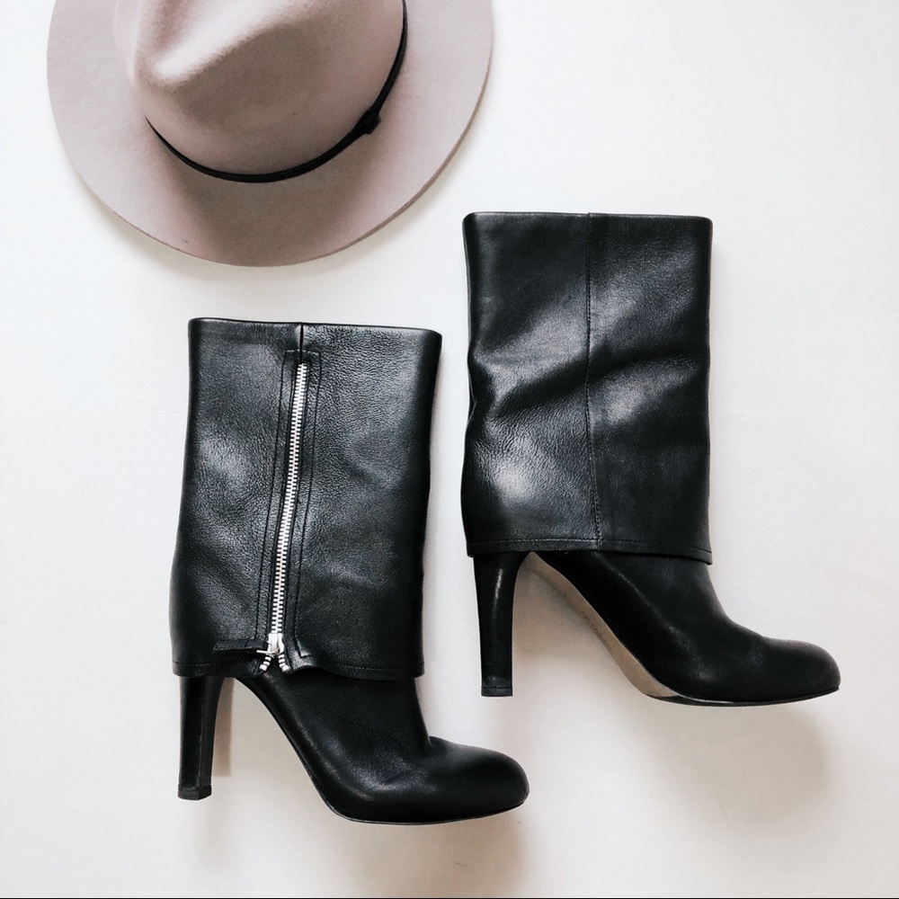 Franco Sarto Fold Over Zipper Boots